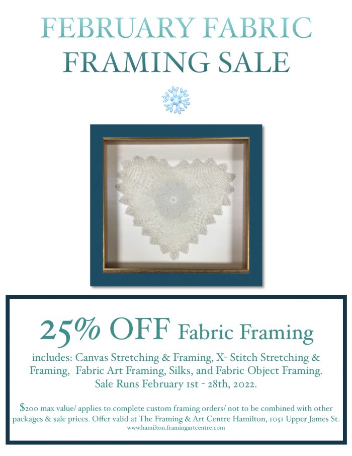 February Fabric Framing Sale
