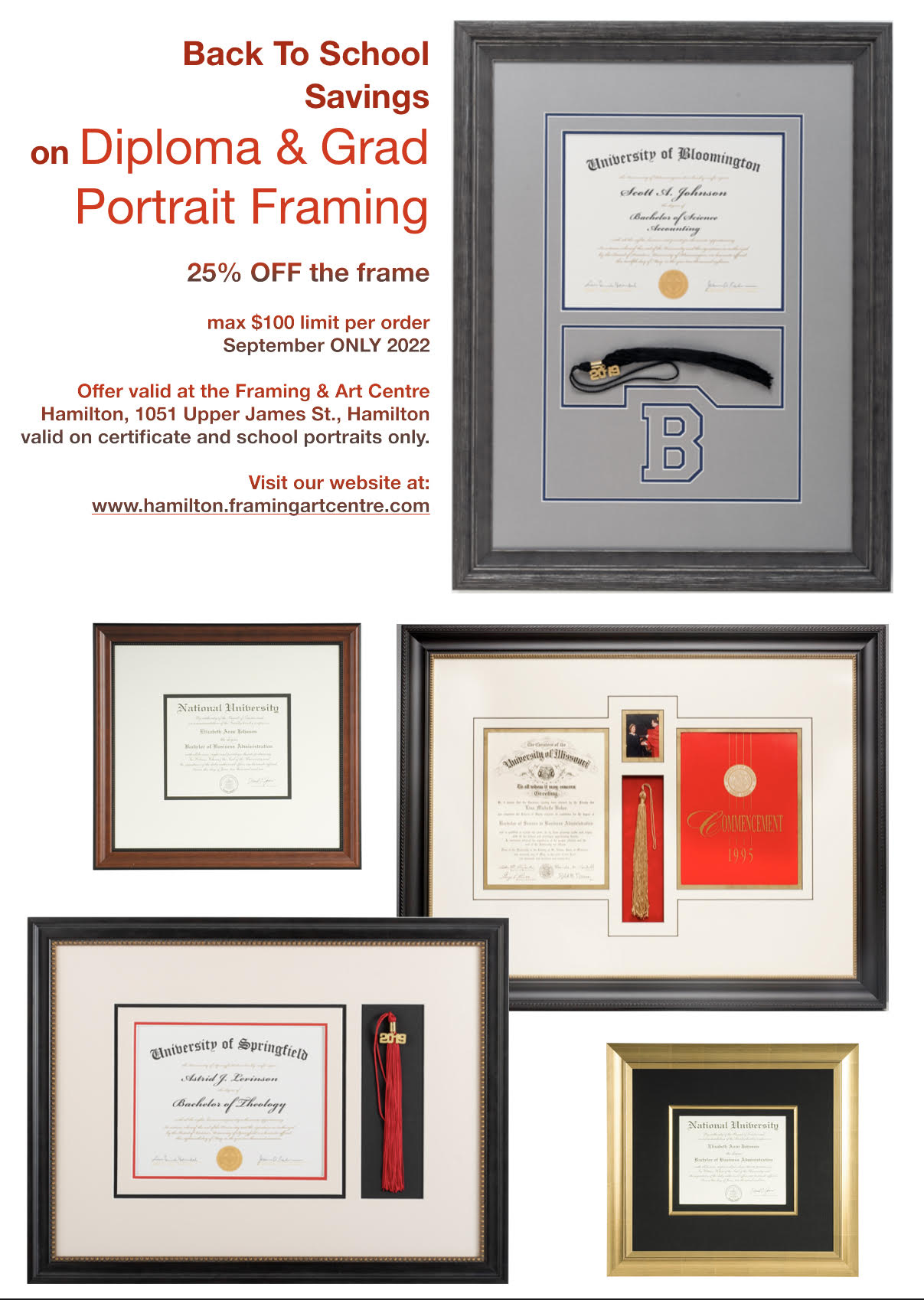 Back to school framing sale! Framing & Art Centre Hamilton